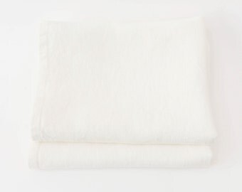 White Linen Tea Towel Set of 2 - 66cmx42cm
