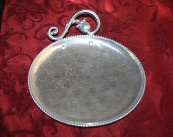 Faberware Hammered Aluminum Tray, Ornate Tray