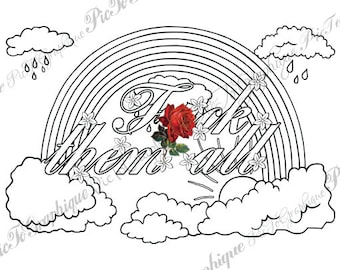 Adult Coloring Page The swearing words I spt on your grave