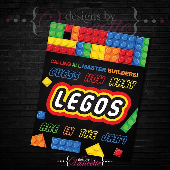 Lego Game Sign Lego Party Sign Lego Birthday by designsbyVancette
