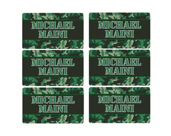95ct Stick On Clothing Name Labels, Kids Clothing Labels, Personalize Uniform Name Labels - Baby Clothing Camoflauge