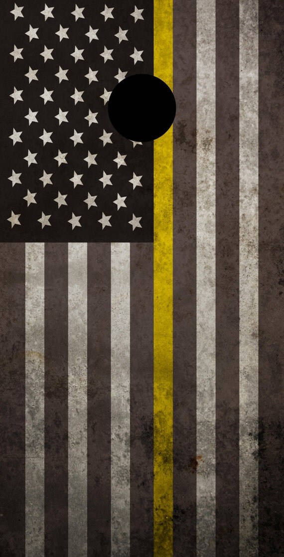 FREE SHIPPING Thin Gold Line Dispatcher Flag Themed