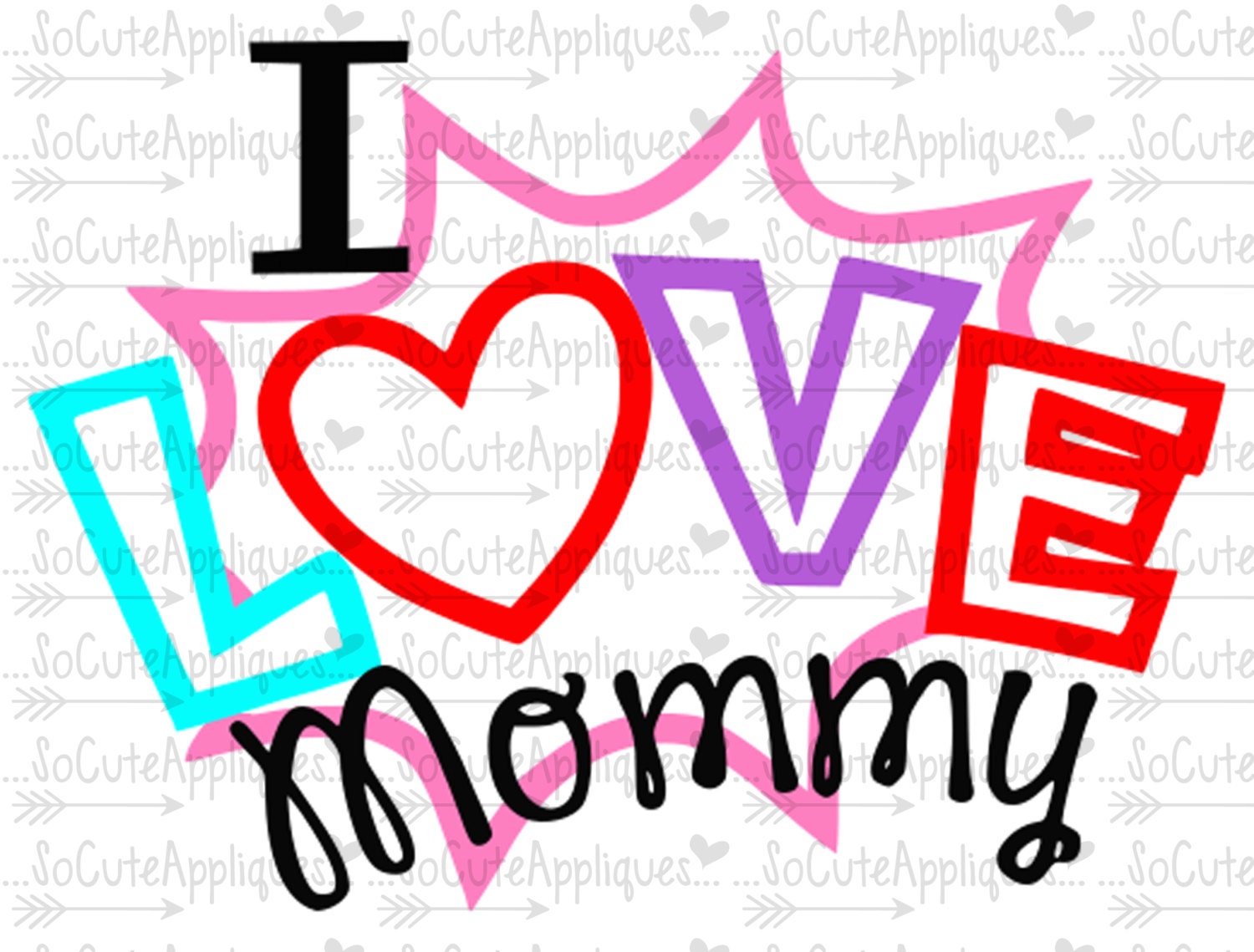Download Valentine SVG I love mommy svg valentine cut file heart