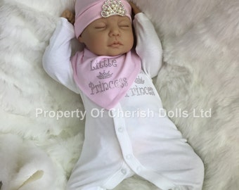 Reduced For A Limited Time - Reborn doll girl 22" Olivia newborn size genesis 3/4 limbs heat paints real realistic my fake baby