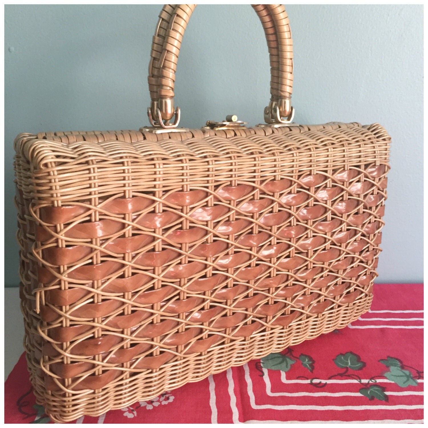 woven wicker purse