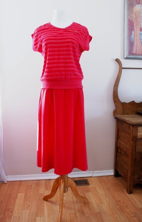 Regency NWT NOS Red Velour Vintage 80's Retro Leisure Suit