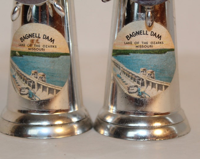 Vintage Ship Wheel Compass Salt and Pepper Shakers