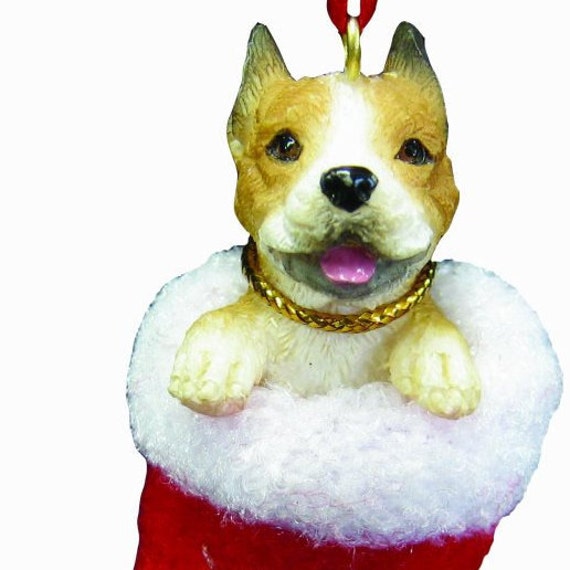 pit bull terrier christmas ornament handpainted and pit bull terrier christmas ornament handpainted and