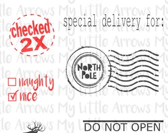 Santa Sack SVG, DXF, EPS, png Files for Cutting Machines Cameo or Cricut // december svg // christmas svg // diy santa sack // diy christmas