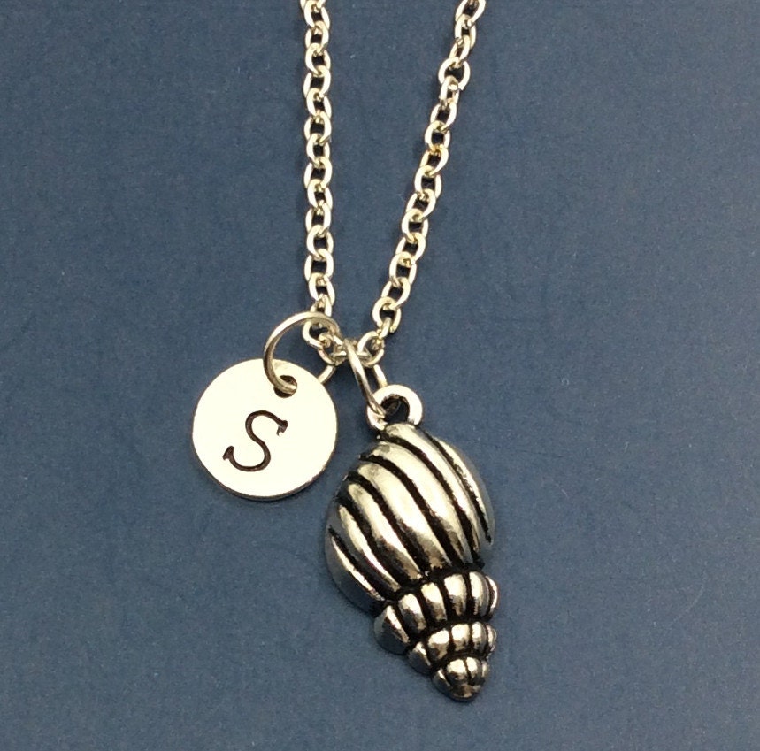 Giant Conch Necklace, Queen Conch Pendant, Fountain Shell Charm, Large