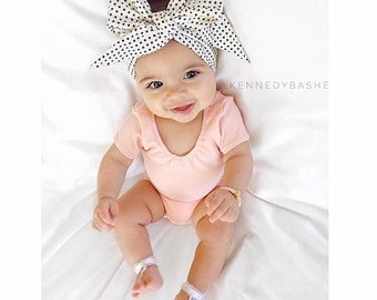 DOTTIE Gorgeous Wrap- headwrap; fabric head wrap; polka dot head wrap; newborn headband; baby headband; toddler headband; baby headwrap