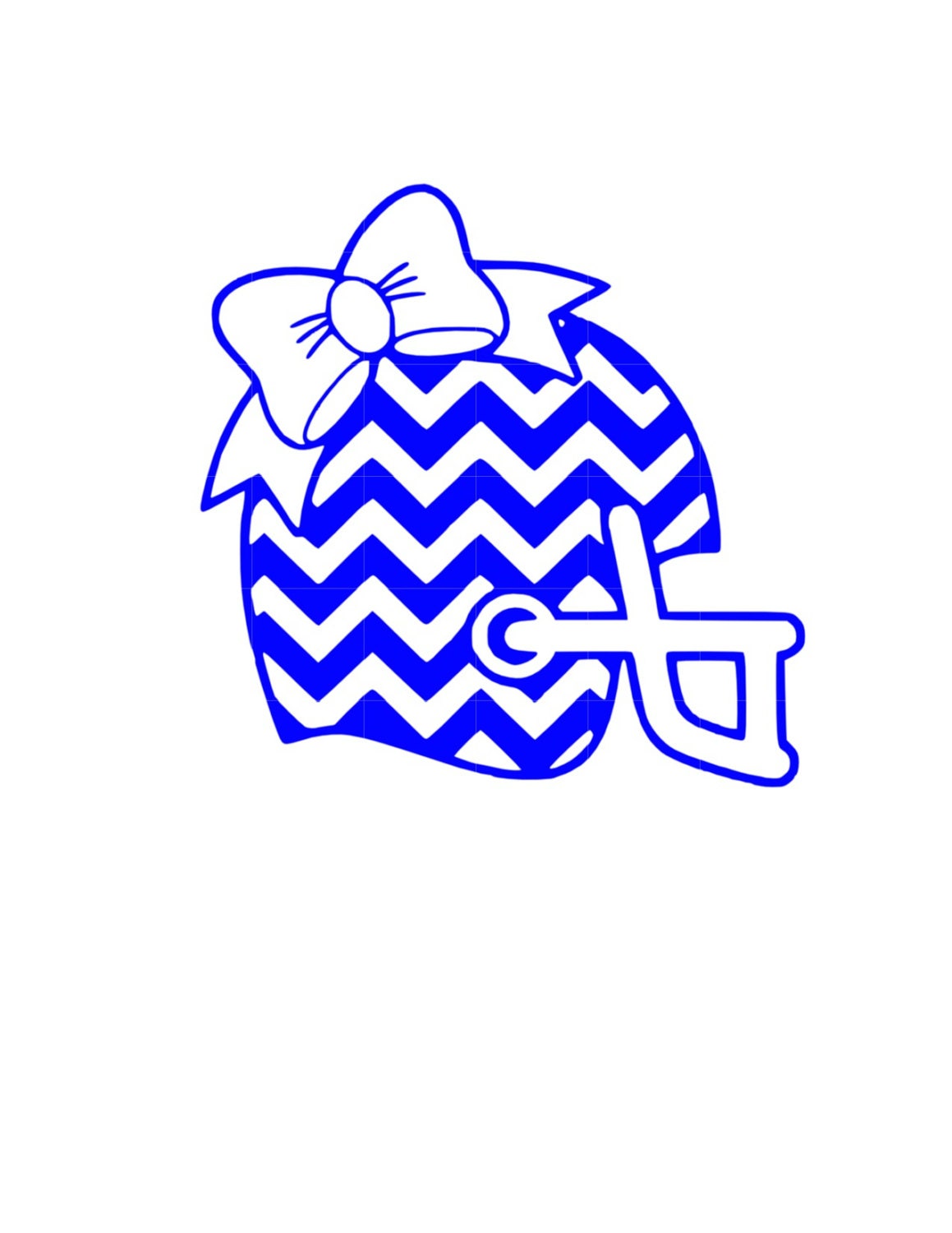 Download SVG STUDIO Chevron Football Helmet With Bow Scalable Vector