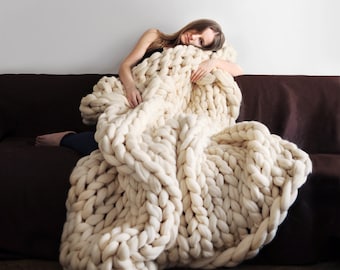 Image result for Chunky, rough-knit throws