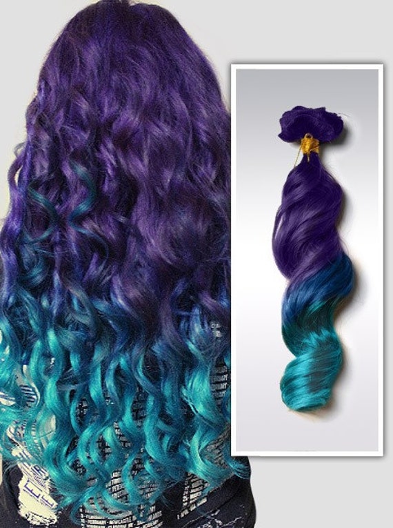 Ocean Blue Ombre Customed Hair Bundles 100% by ...