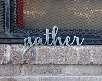 Gather metal sign for home decor // wall signs // gifts // metal signs // metal wall art // metal decor // custom metal sign // wall art