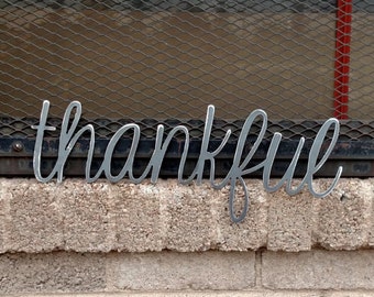 Thankful metal sign for home decor // wall signs // gifts // metal signs // metal wall art // metal decor // custom metal sign // wall art
