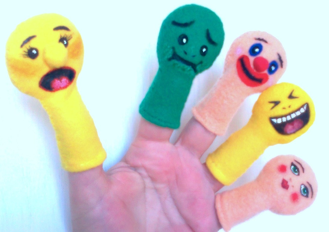 Unique Emoji inspired finger puppets