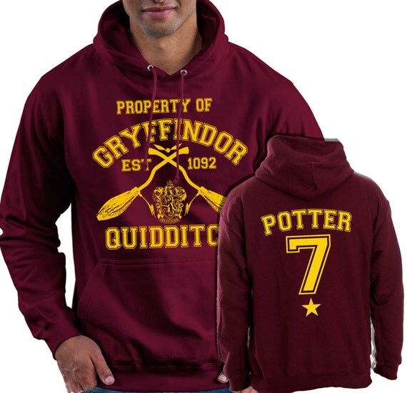 Harry Potter Inspired Quidditch Hoodie Team Name By Pinochioprints