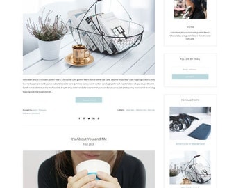 Premade Blogger Template - Responsive Template - Blog Theme - Blogspot