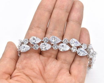 Bridal Bracelet Wedding Bracelet Cubic Zirconia Bracelet CZ Bracelet Wedding Accessories