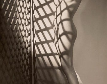 Vintage nude art nude french woman erotic photography sexy antique photo black and white photograph 1930s Studio Manasse-PRINT