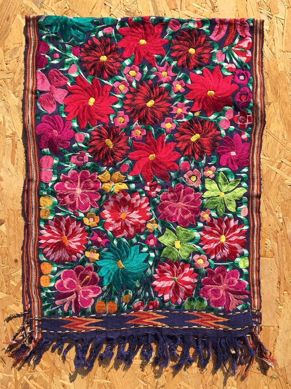 Mexikanischer Volkskunst Teppich Wandbehang Tischläufer von kuuxi
