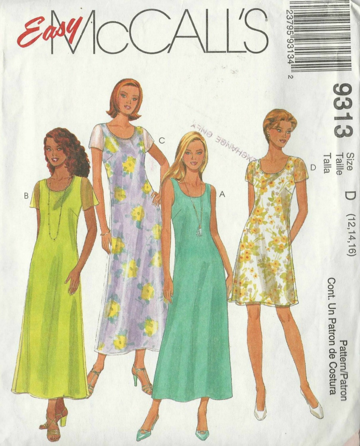Sewing Pattern Misses' Dress In Two by SewingPatternsArleen