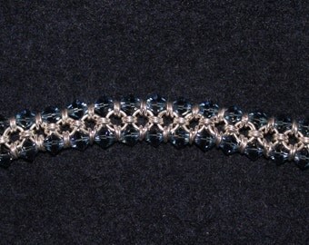 Swarovski Crystal and Sterling Silver Bracelet