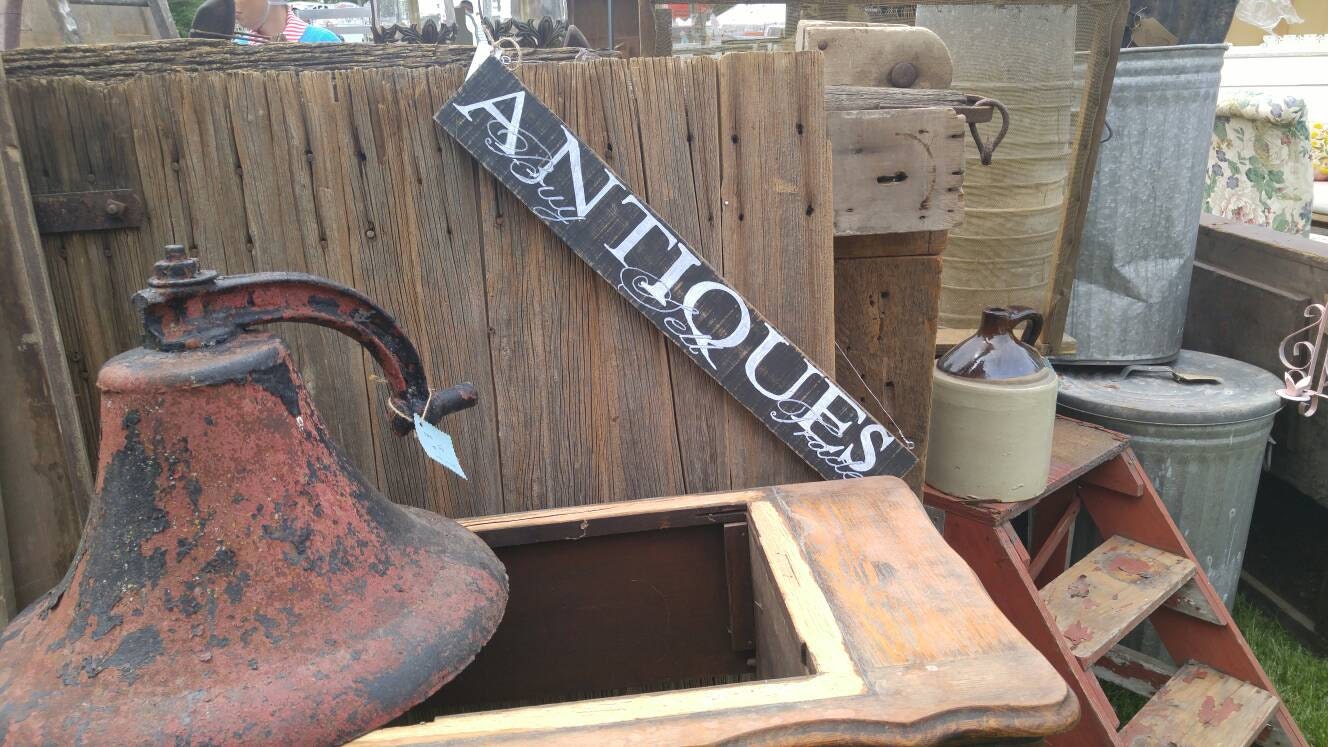 Antiques Buy Sell Trade Repurposed Wood Sign by OldeTymeCrafts