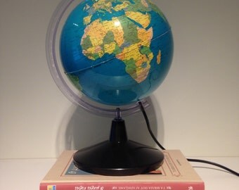 Vintage Globe Light - World Greek Globe - Greek Atlas