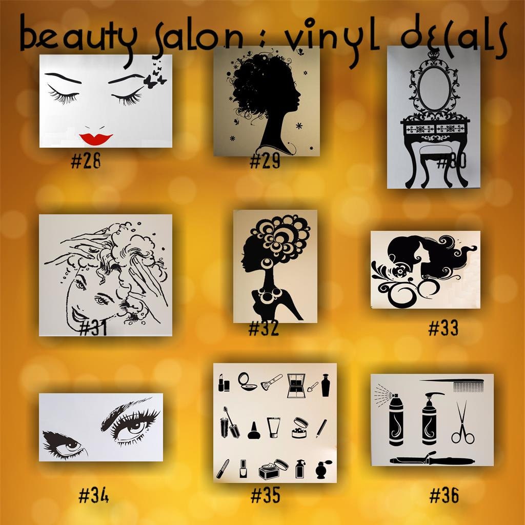 BEAUTY SALON vinyl decals 2836 custom by CreativeStudio805