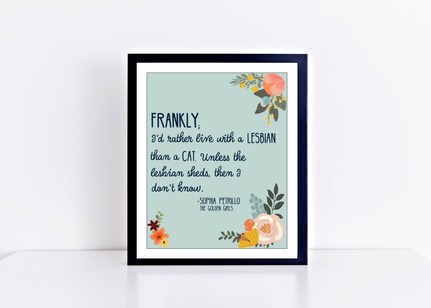 THE GOLDEN GIRLS-Printable-Golden Girls Print-Sophia-Floral