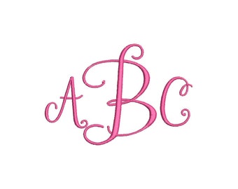 3 Size Stylish Monogram Embroidery Font Embroidery Fonts, BX fonts Machine Embroidery Designs - 9 File Fomats - INSTANT DOWNLOAD