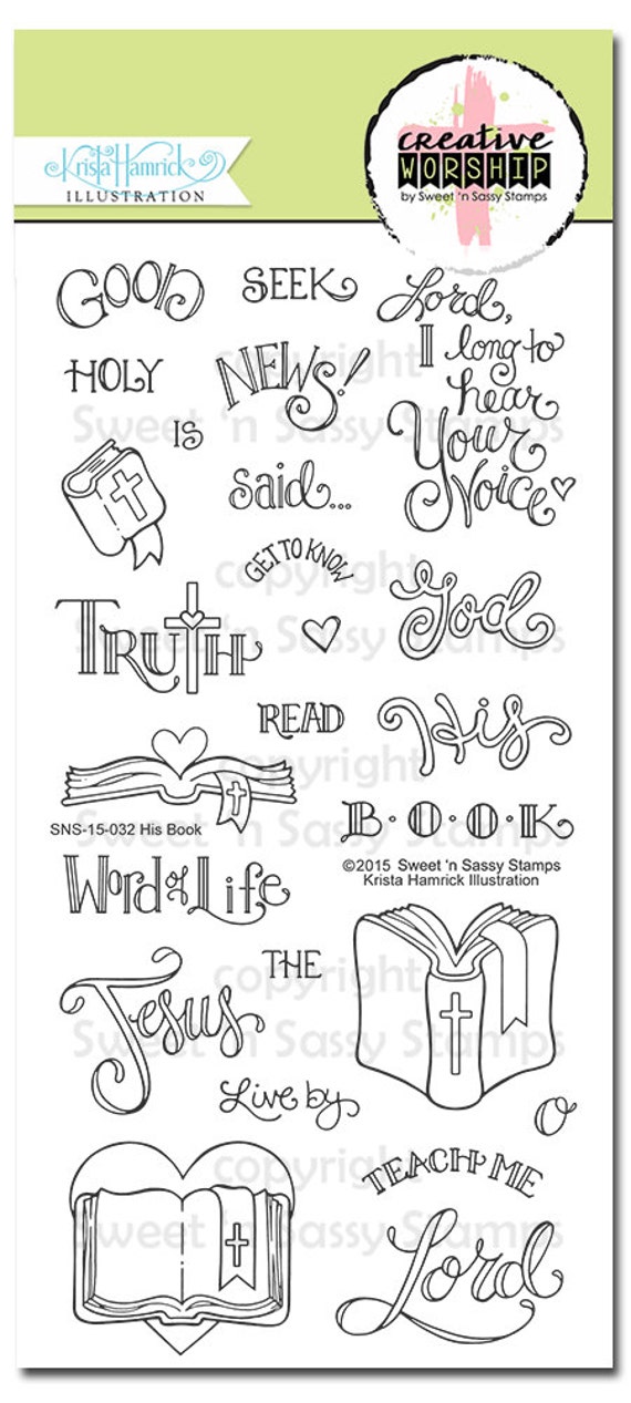His Book Bible Journaling Faith Clear Stamps