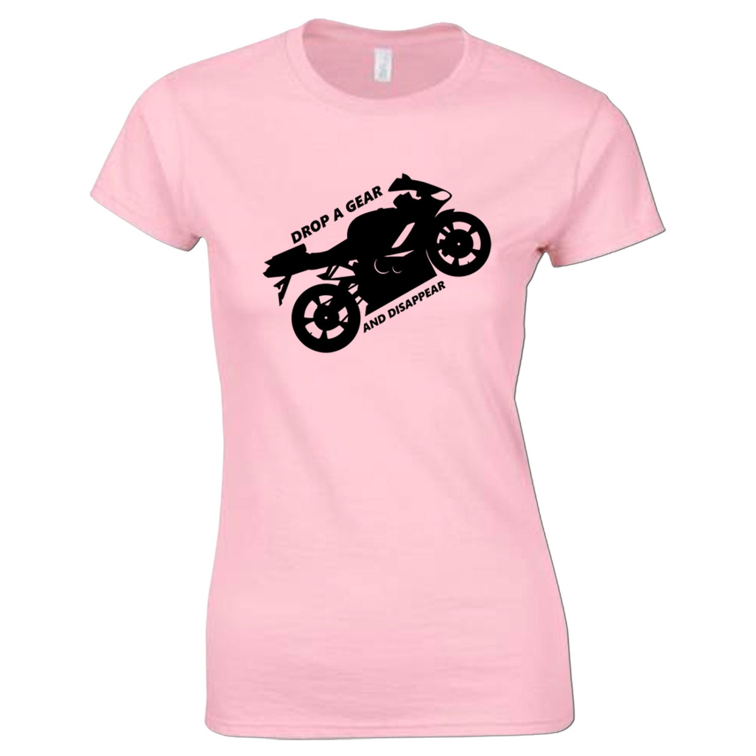 Drop A Gear Biker Motorcycle Funny Gift Women's TShirt