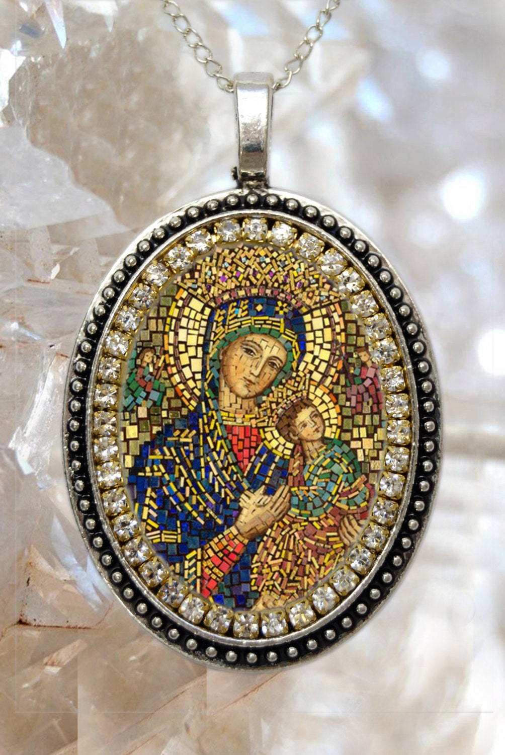 Our Lady of Perpetual Help Handmade Necklace Catholic