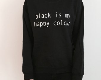 black is my happy color unicorn