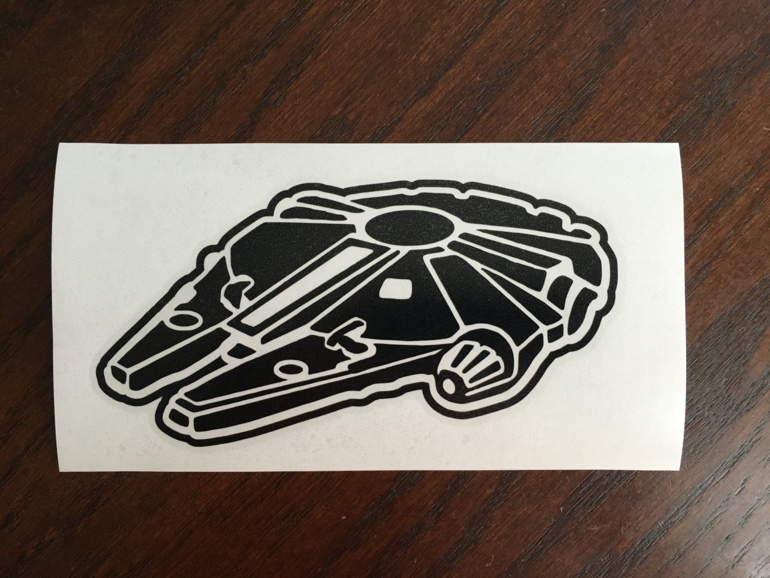 vintage millennium falcon sticker placement