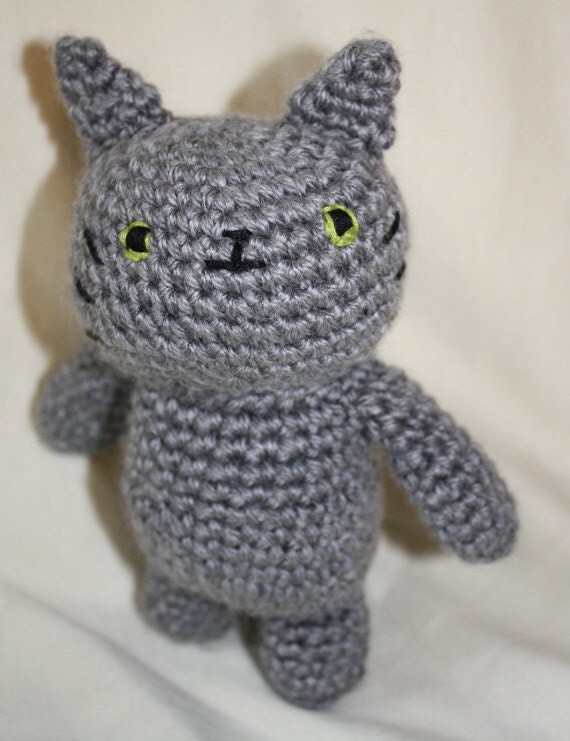Amigurumi Cat Gray Crochet Toy