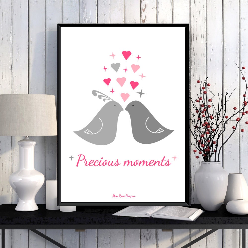 Illustration affiche enfant affiche amour affiche par monrosepompon