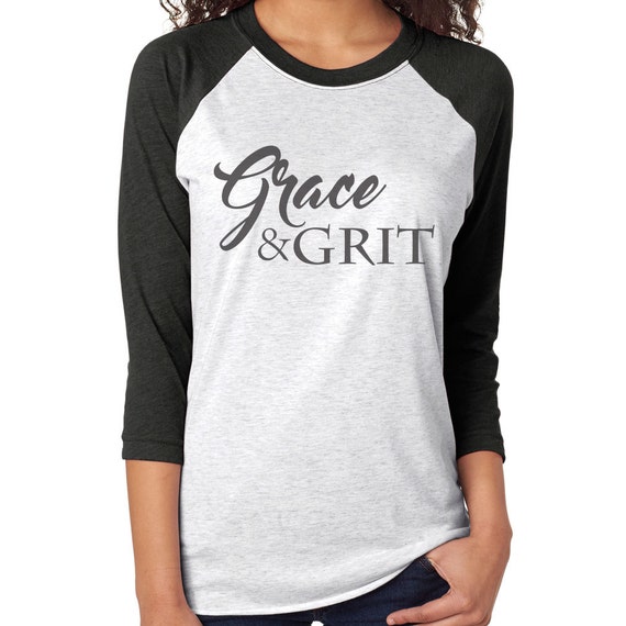 Items similar to Grace & Grit 3/4 Sleeve Raglan ...