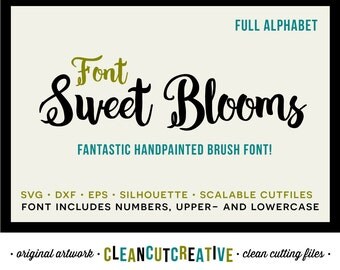 Full Alphabet SVG Fonts Cutfile - Fabulous Handpainted cricut font - Studio3 DXF EPS Silhouette - commercial use clean cutting digital files