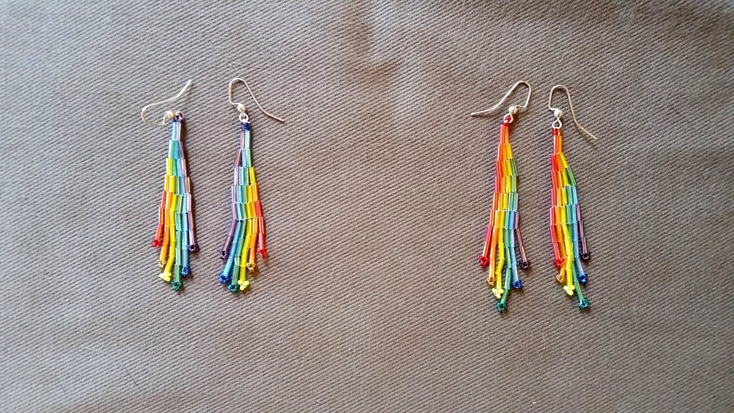 Gay Pride Dangle Earrings by DelilahsDen on Etsy