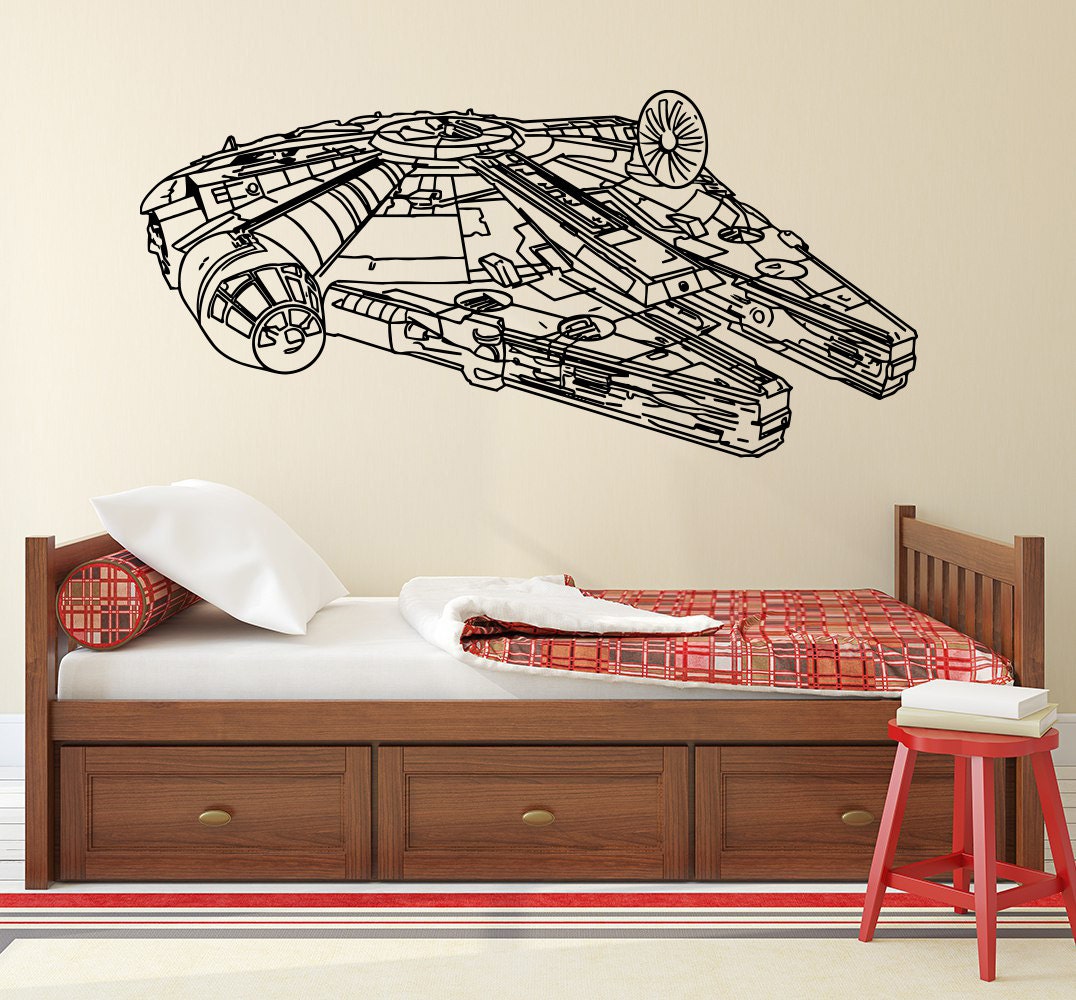 Star Wars Wall Decals Millennium Falcon Vinyl Sticker Decal