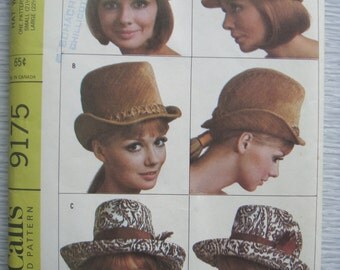 vintage 9175 McCalls HATS sewing pattern
