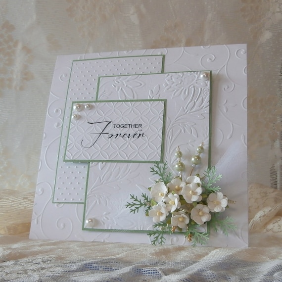 wedding card elaborate beautiful handmade card embossed