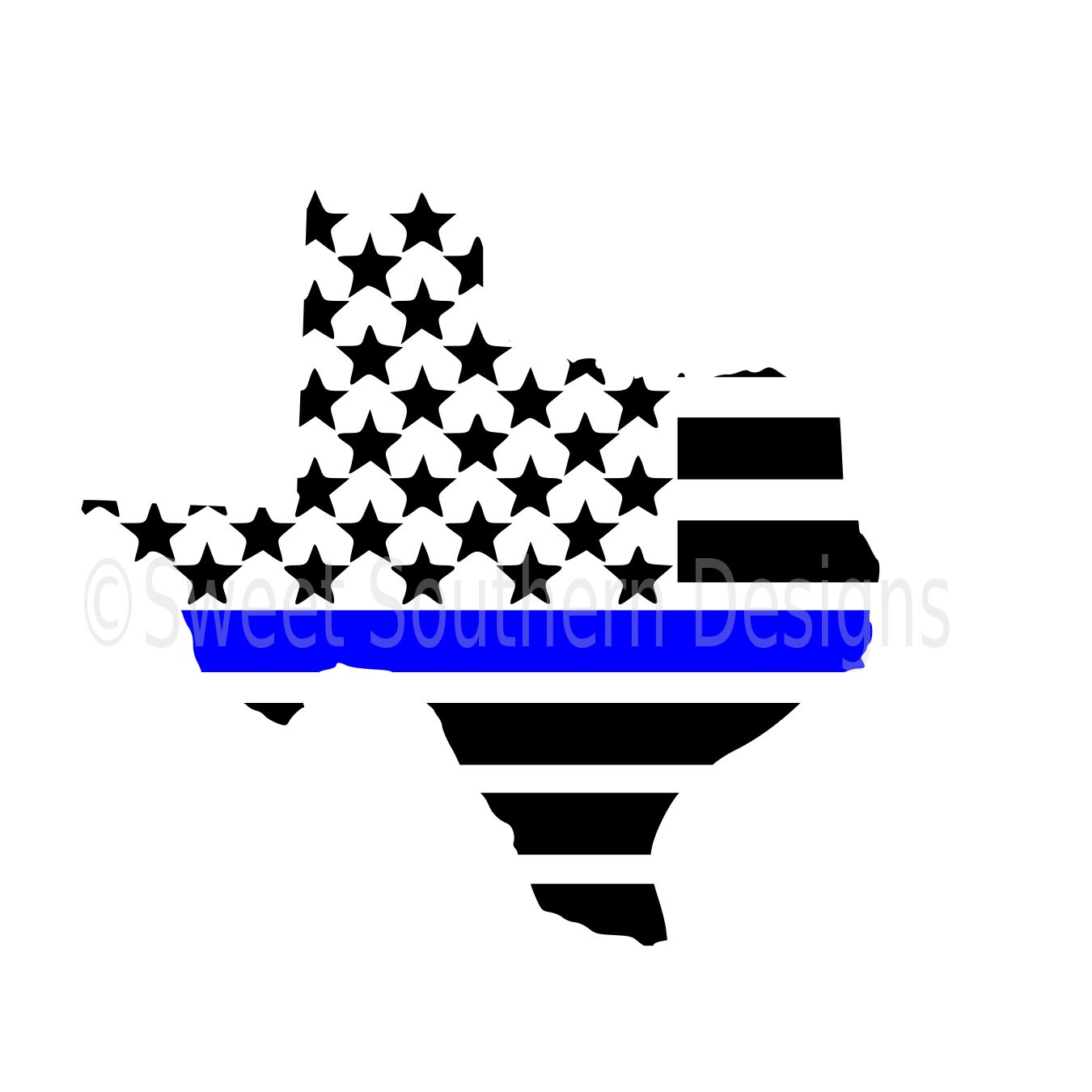 Download Texas American flag thin blue line with heart SVG instant