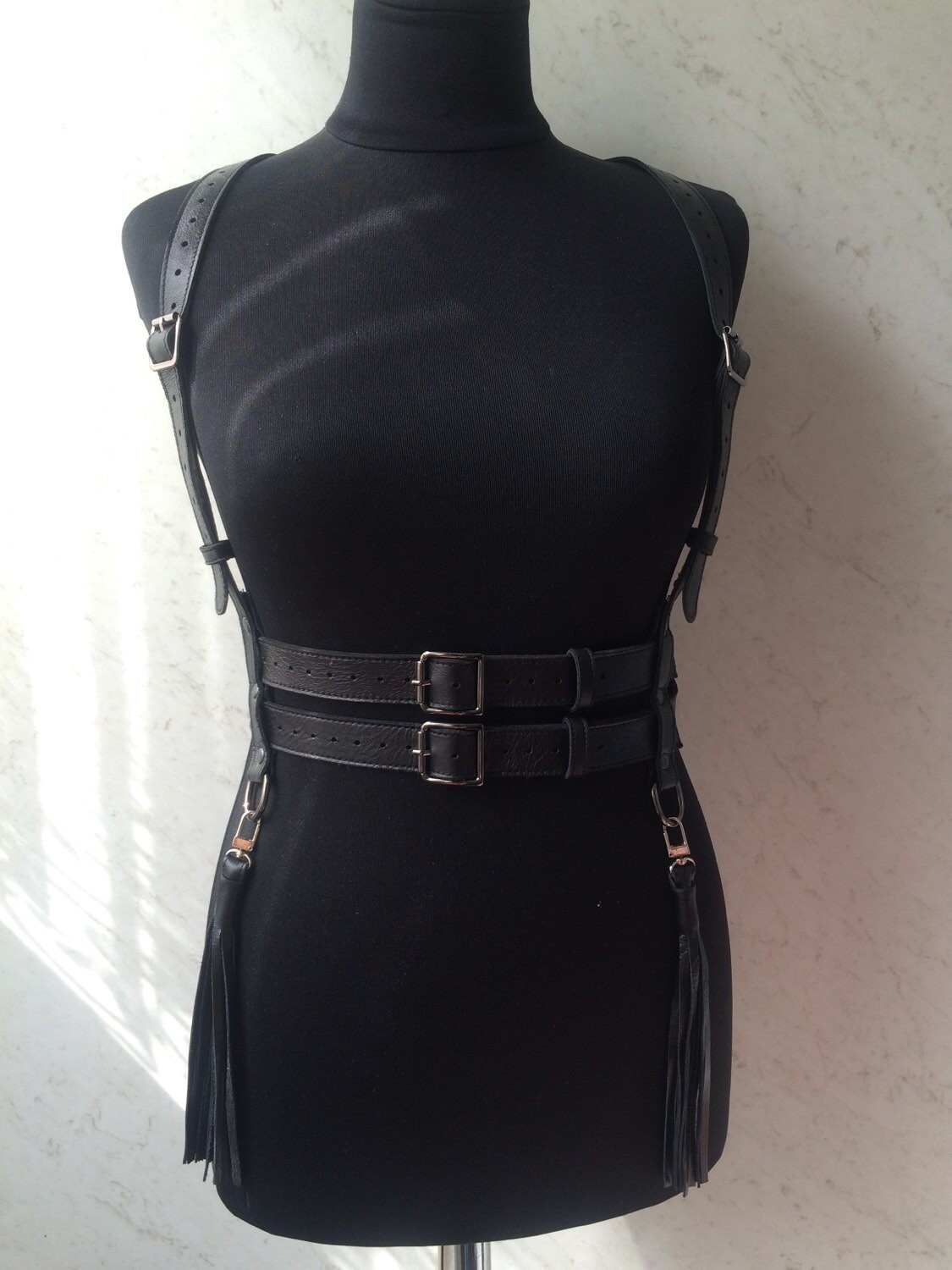 Leather belt harness harness belt