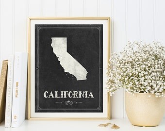 printable wall decor california CA Decor Wall and State with California bear flag design