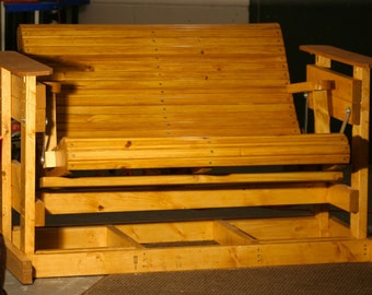 Smooth Pine Glide Rocker Swing by Nashville Swings